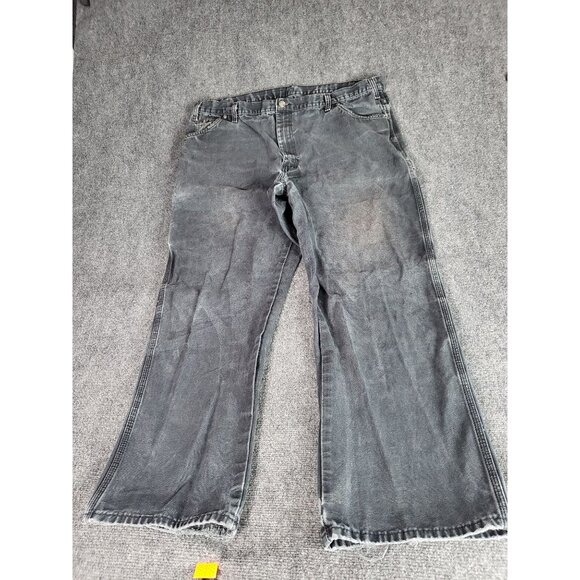 Vintage‎ Dickies Carpenter Pants Gray Men Sz 42X32 90s Faded Utility Workwear - Picture 1 of 12